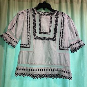 Topshop embroidered top